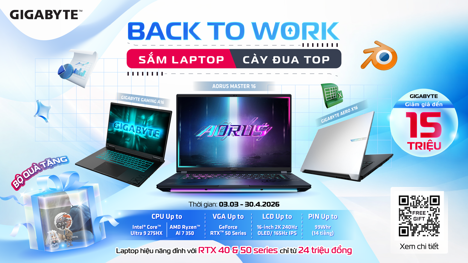 BACK TO WORK - “SẮM LAPTOP - CÀY ĐUA TOP”