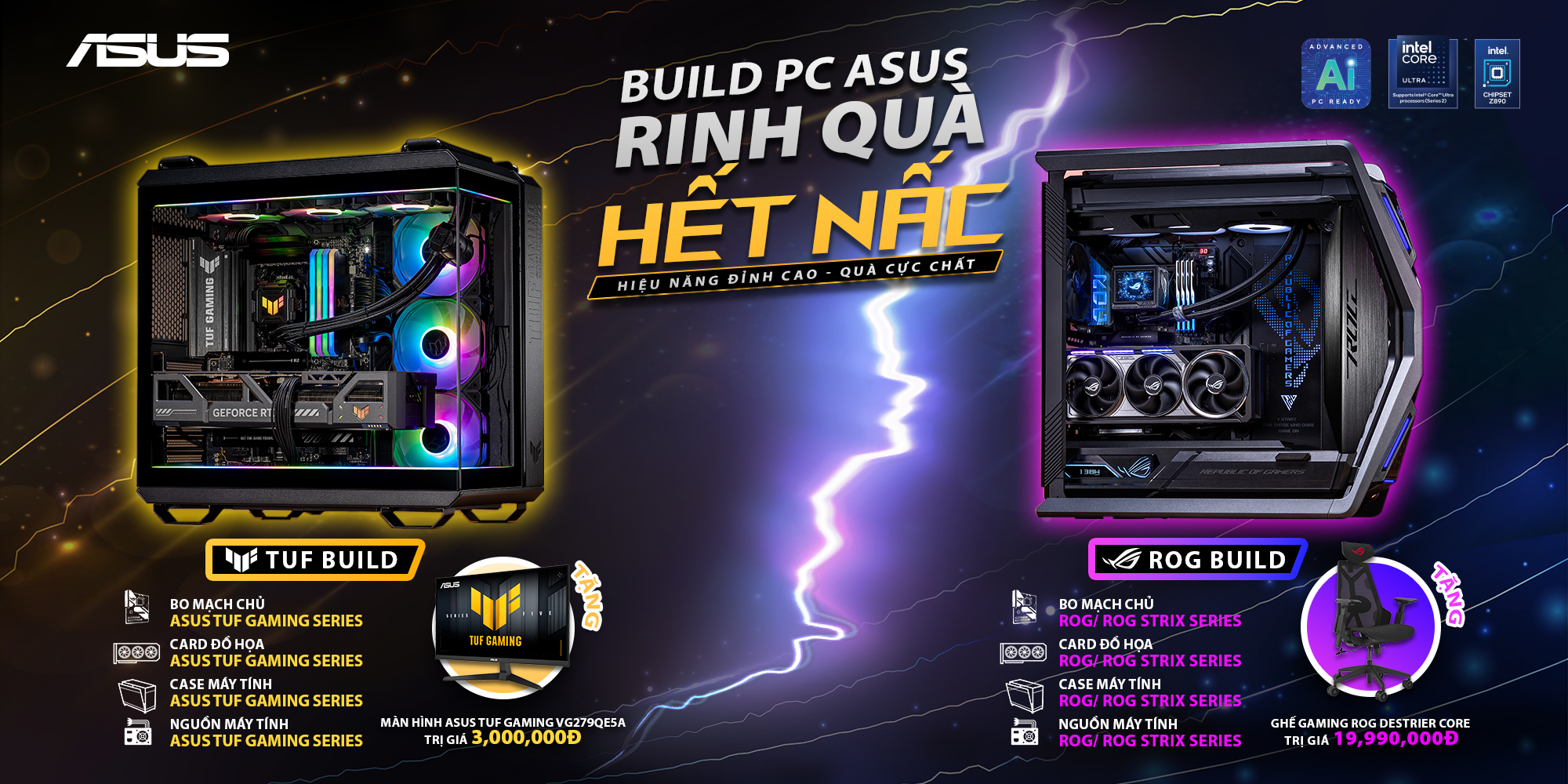 [Khuyến Mại] BUILD PC ASUS - RINH QUÀ HẾT NẤC