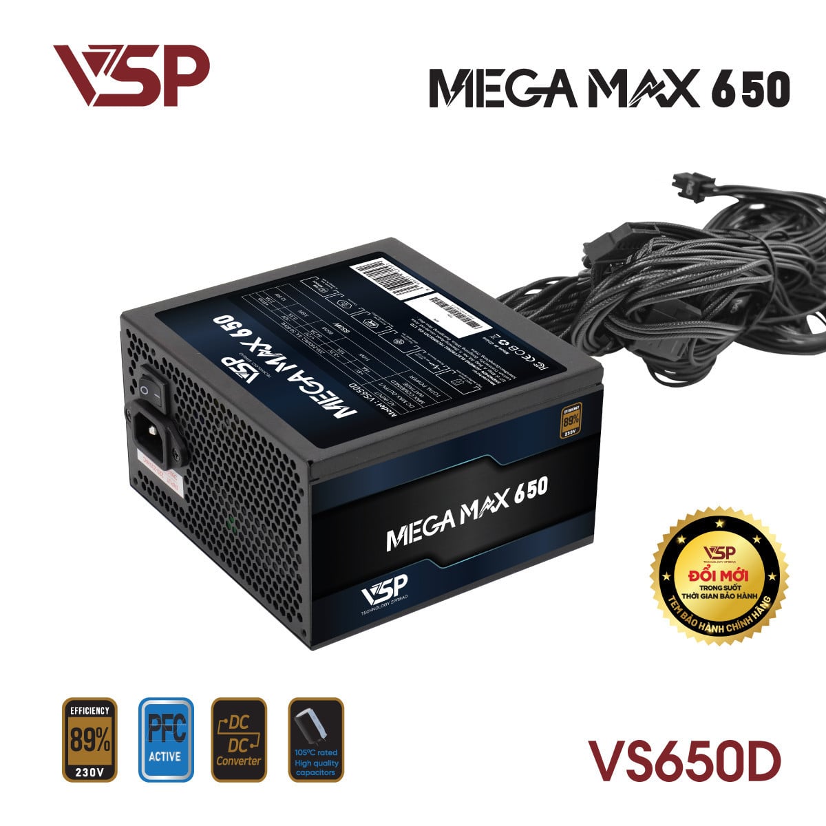 Nguồn máy tính VSP Megamax VS650D ATX - 650W 2
