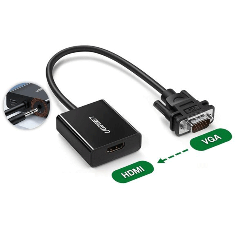 Cáp chuyển đổi VGA to HDMI + Audio Ugreen ( 50945) 1