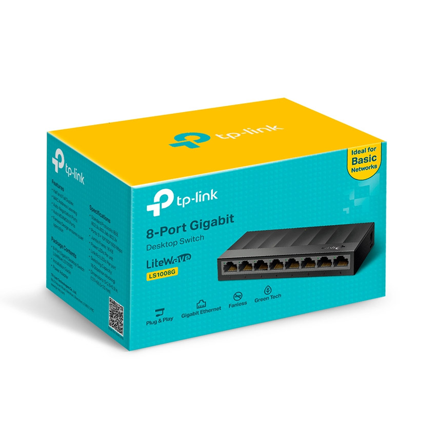 Switch TP-Link LS1008G 8 Port 10/100/1000Mbps vỏ nhựa 2