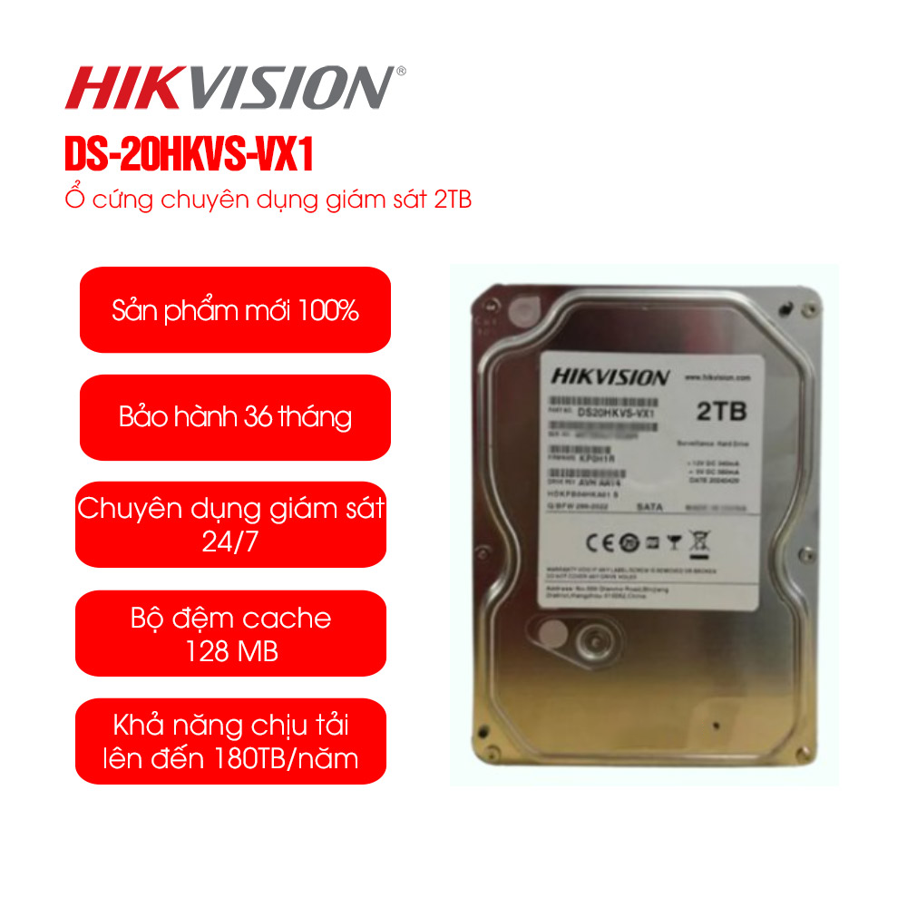 Ổ cứng giám sát 2TB Hikvision DS-20HKVS-VX1 1