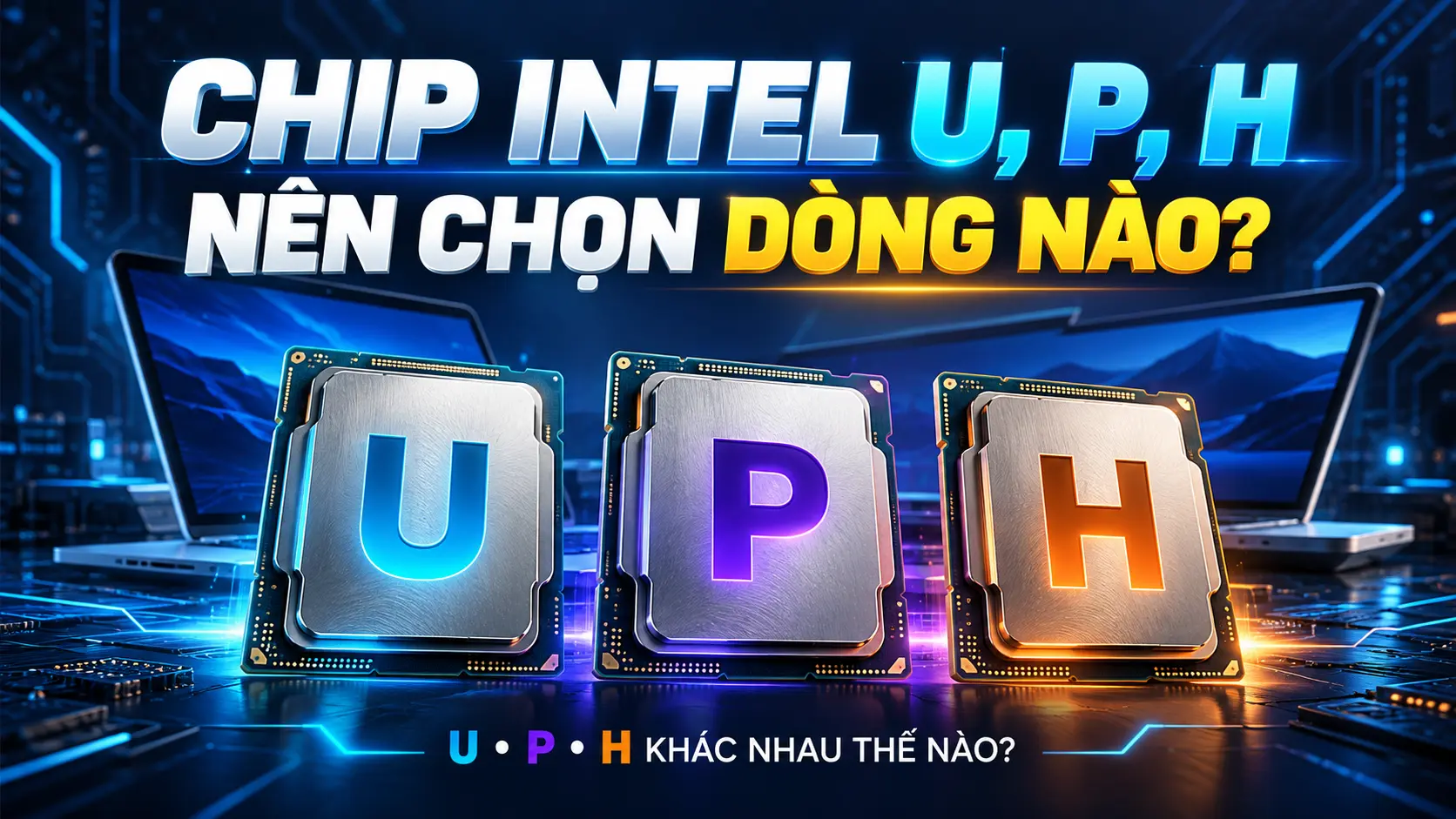 Chip Intel dòng U, P, H khác nhau thế nào? Nên chọn dòng nào?